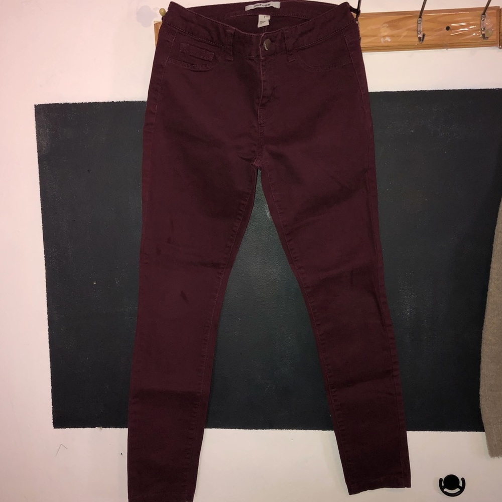 Maroon Skinny Jeans